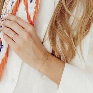 Marrin Costello Curateur 14K Plated Gold Topaz Stone Bracelet.